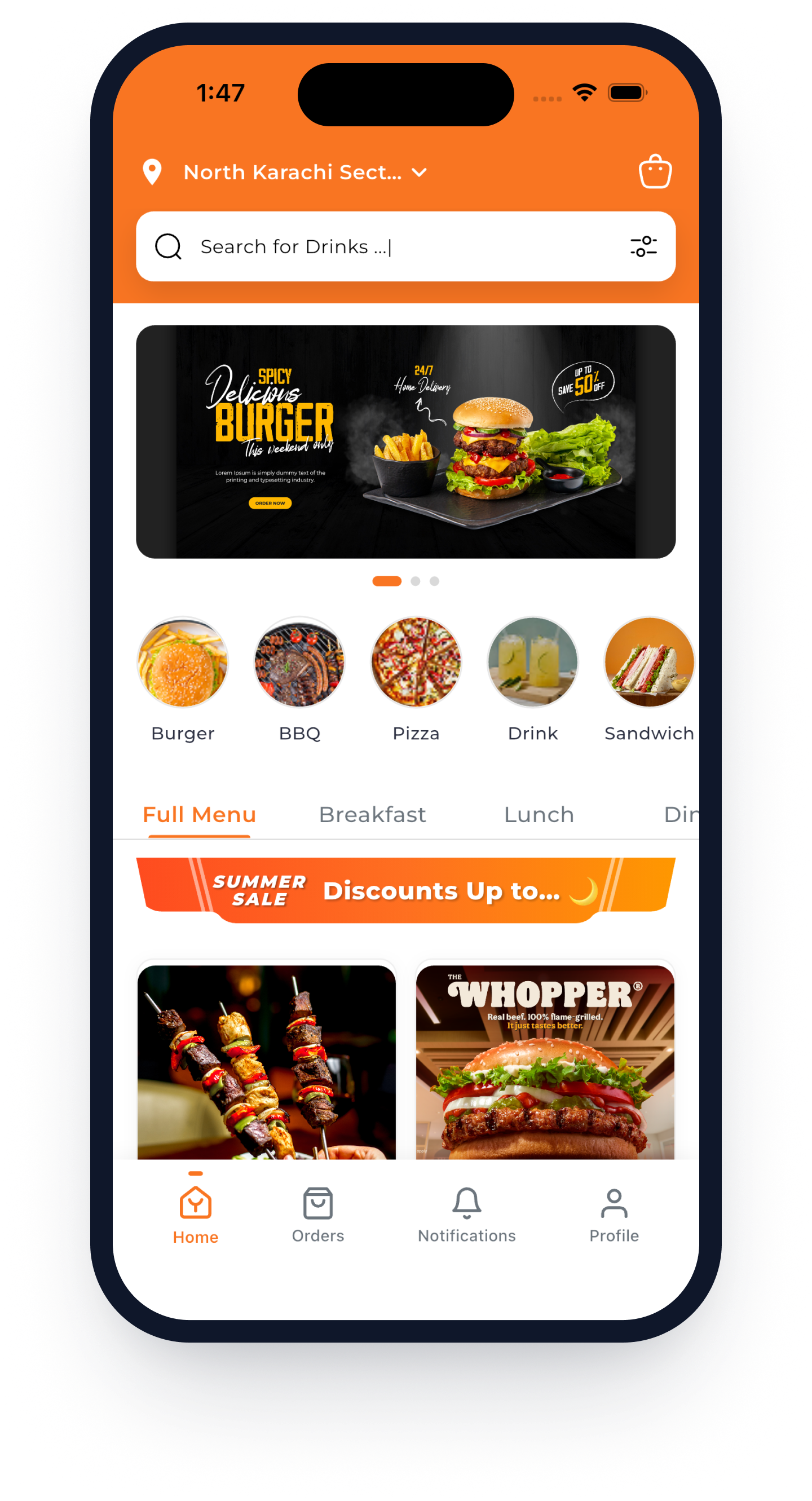 Yummy customer app