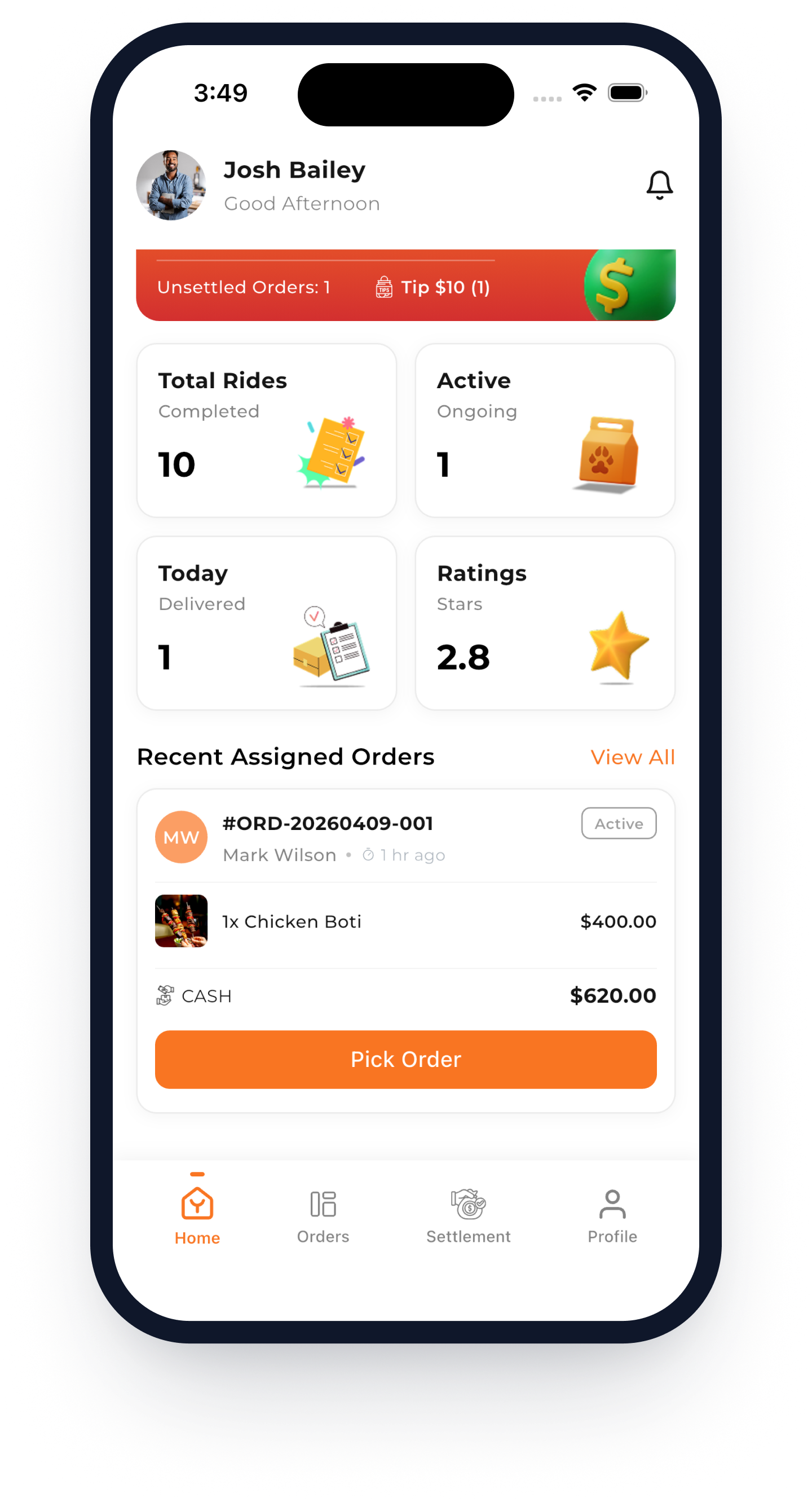 Yummy rider app